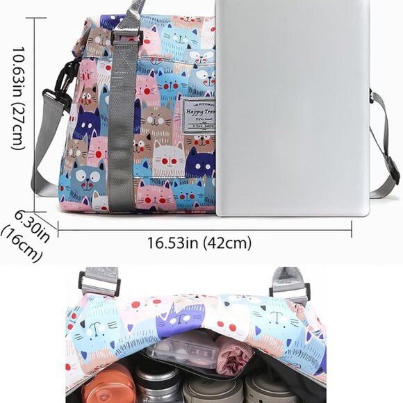 Travel Duffle Bag Weekender Overnight Bag Gym Tote with Dry and Wet Separated Po - Picture 7 of 7